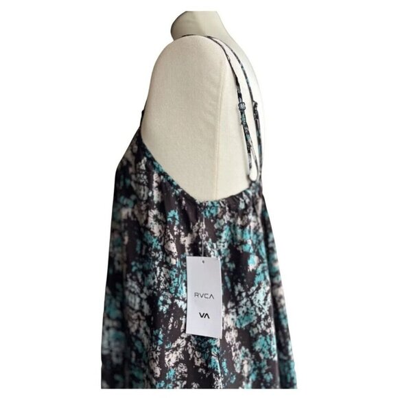 RVCA Womens Teal Rayon Thrilled Strappy Cutout Sleeveless Dress Size M - Picture 13 of 16